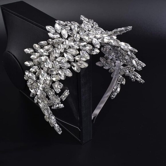 Crystal Bridal Headband Tiara Wedding Hair Accessory for Women Girls